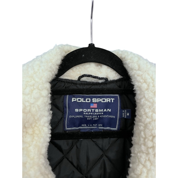 Polo Sport Ralph Lauren Sportsman Vintage 90s Anorak Black Jacket Med Embroider - Picture 2 of 12